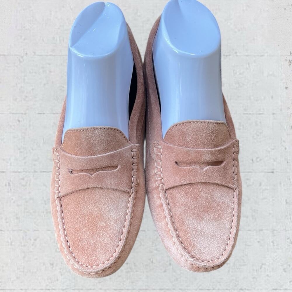 Aurelian Woman’s Suede Penny Loafer Driving Shoes Made In Italy Size 39/8.5 N - Picture 3 of 15